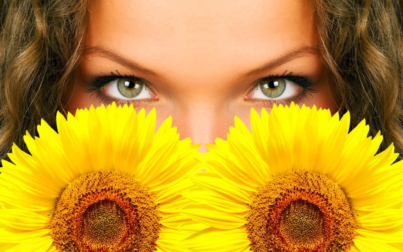 woman with sunflowers