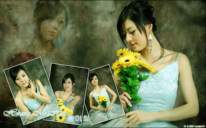 Woman with sunflowers in studio