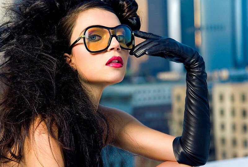 Woman with Sunglasses — Black, Dramatic, Afternoon