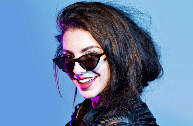 Woman with Sunglasses — Blue, Dramatic, Photograph