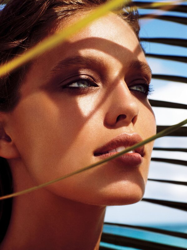 woman with sunlit face