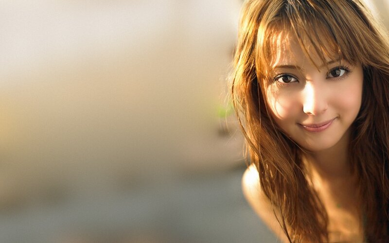 woman with sunlit hair