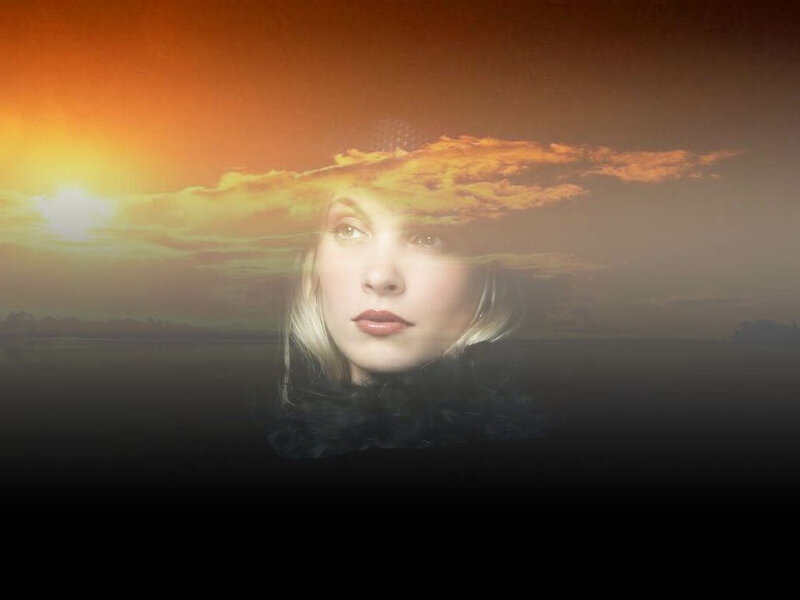 Woman with Sunset — Orange