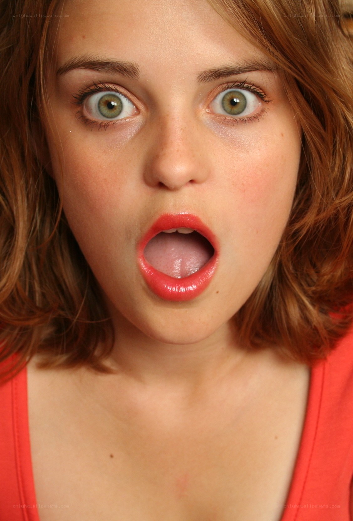 woman with surprised expression