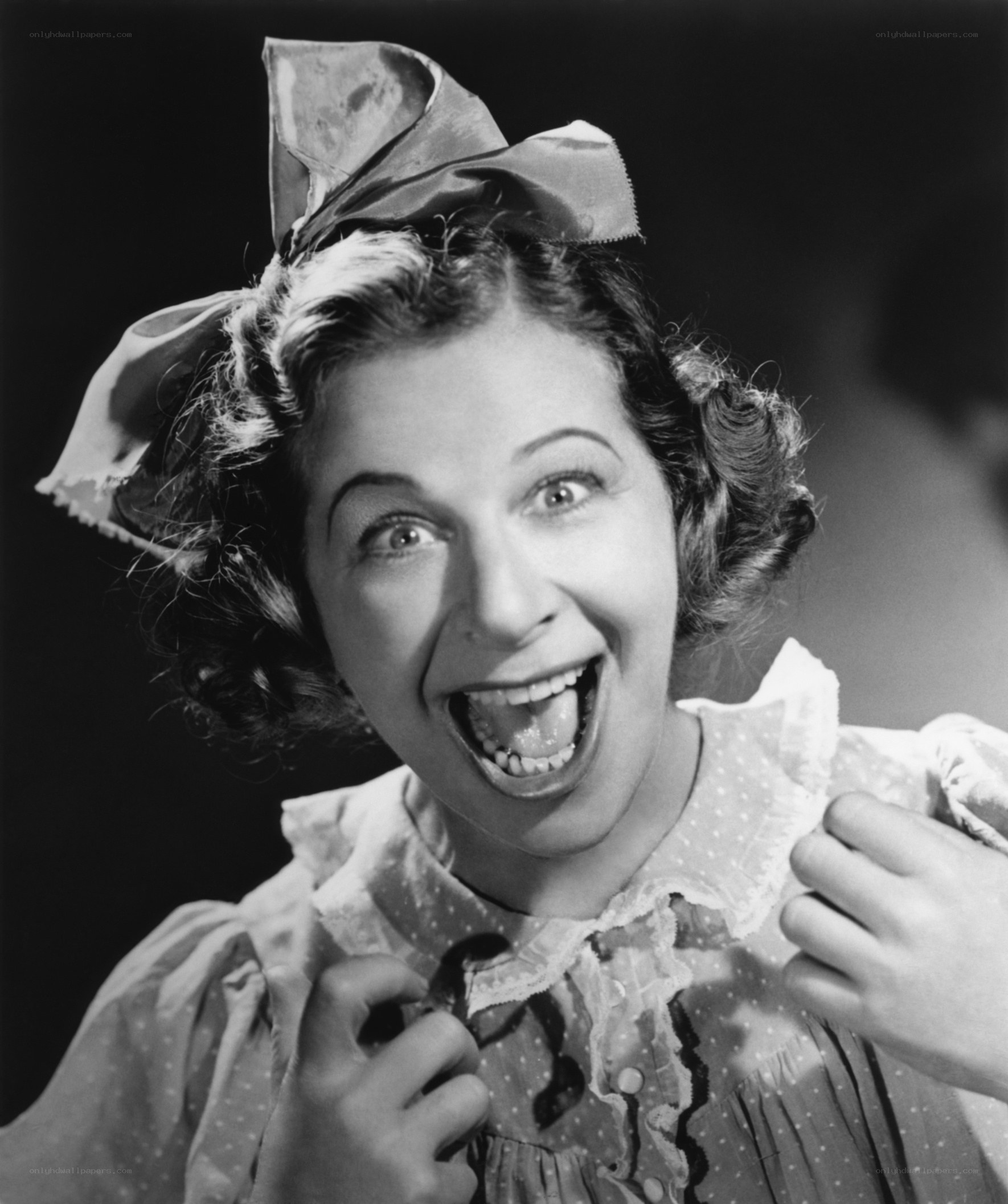 Woman with surprised expression