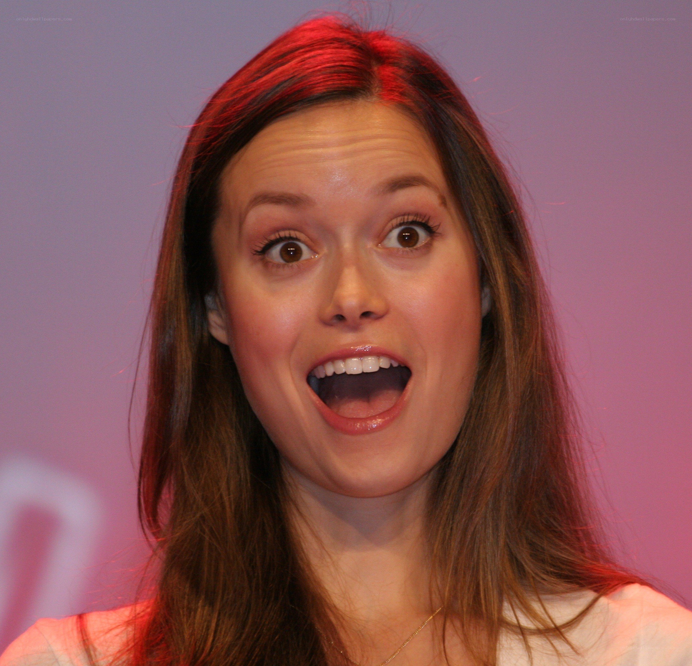 woman with surprised expression