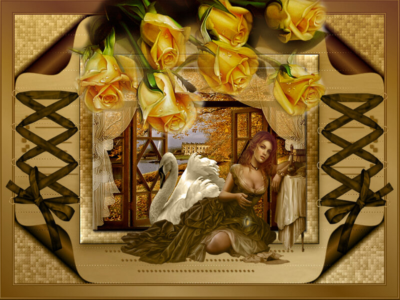 Woman with Swan by Window