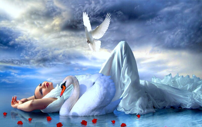Woman with Swan