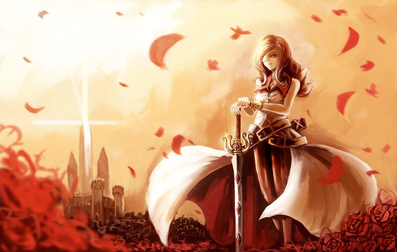 Woman with Sword and Cape