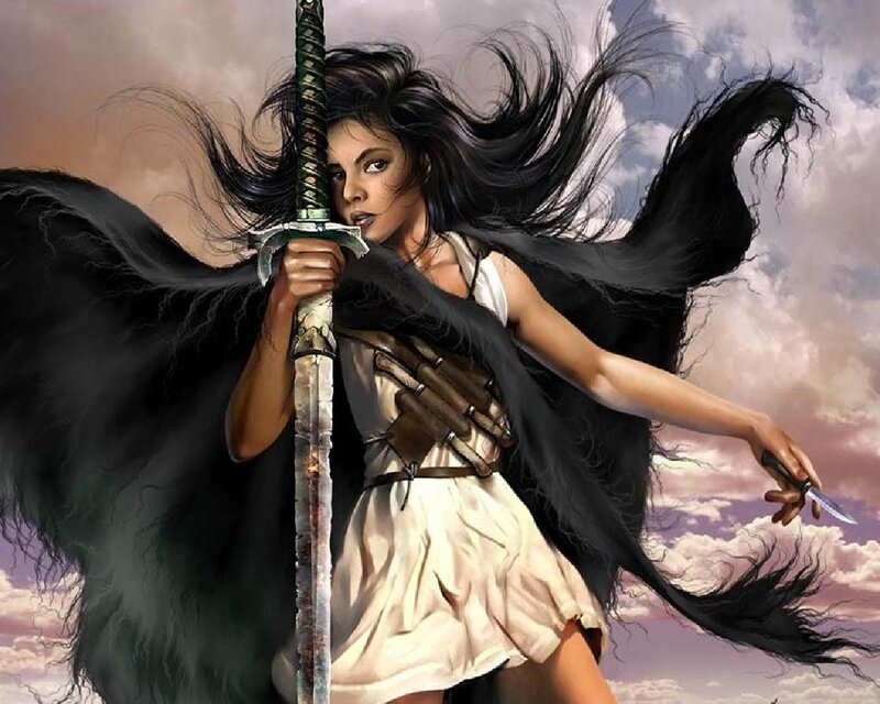 Woman with Sword and Dagger