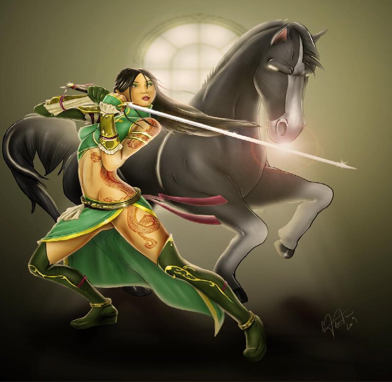 Woman with Sword and Horse