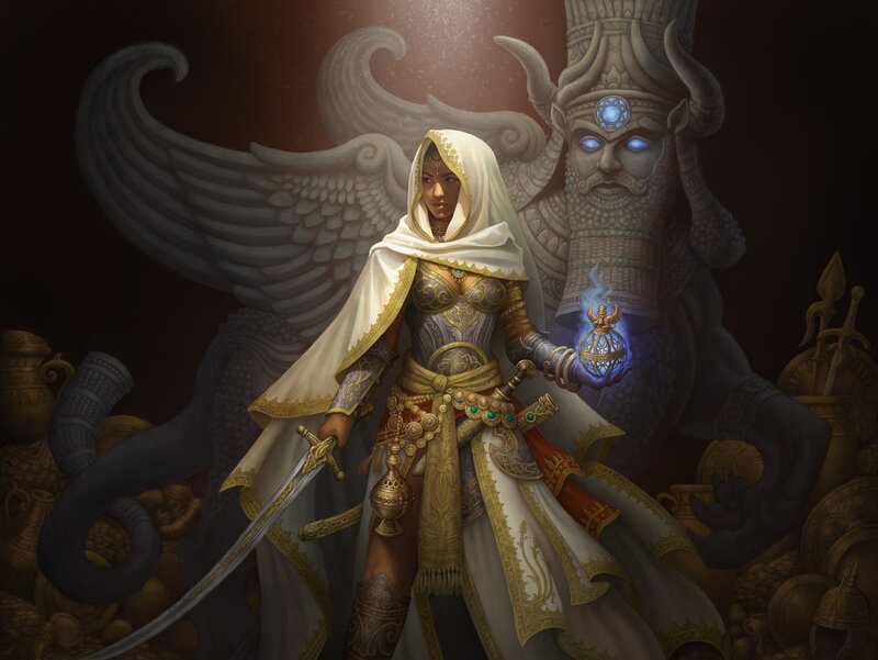 Woman with Sword and Orb