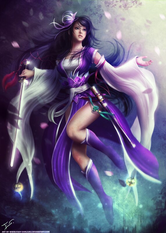 Woman with Sword and Staff