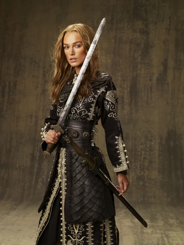 woman with sword in armor