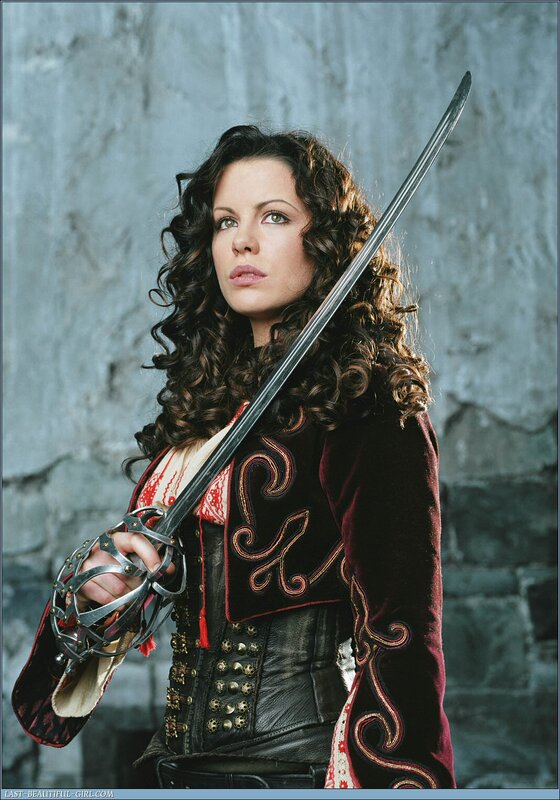 Woman with sword in costume