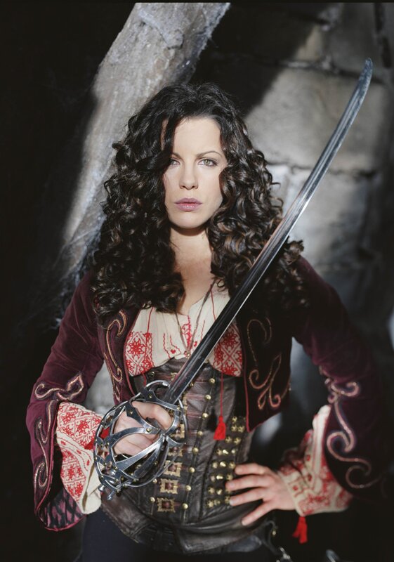 Woman with sword in costume