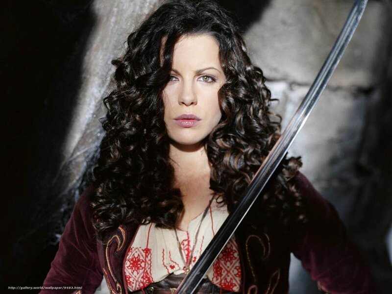 woman with sword in dungeon