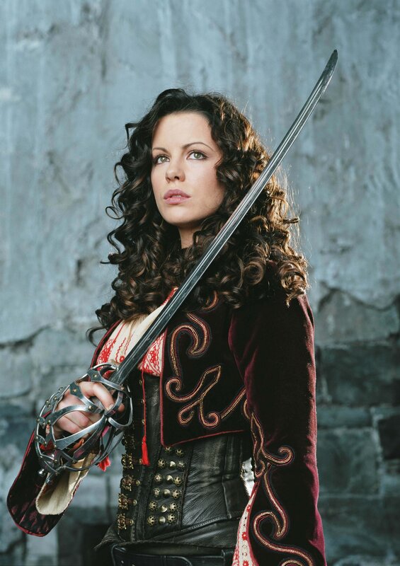 woman with sword in medieval attire