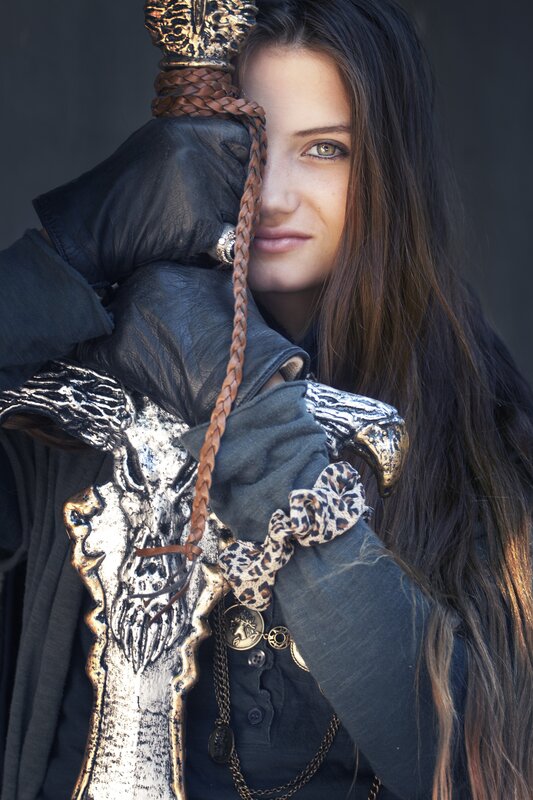 Woman with Sword Prop — Black