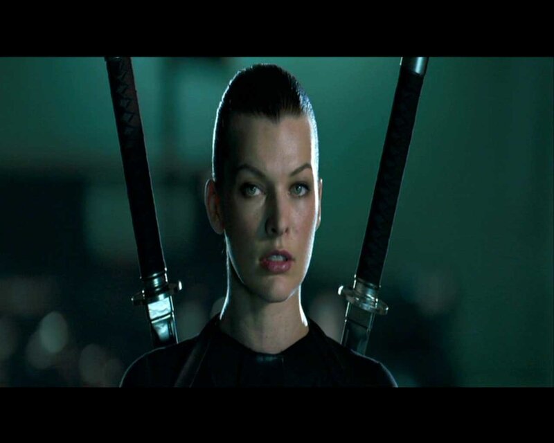 Woman with Swords — Black, Serious