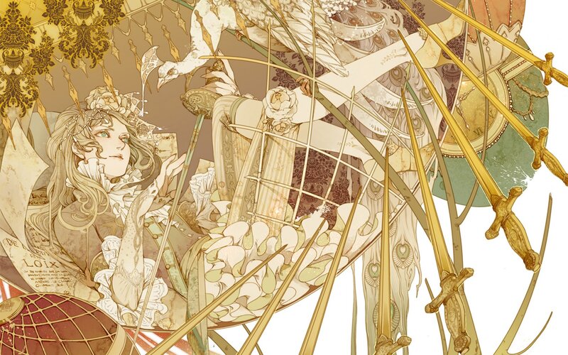 Woman with Swords — Gold
