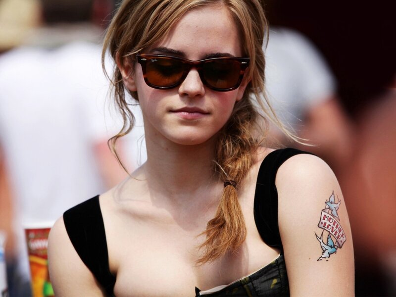 Woman with Tattoo — Black, Neutral, Afternoon