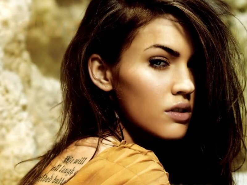 Woman with Tattoo — Brown, Dramatic