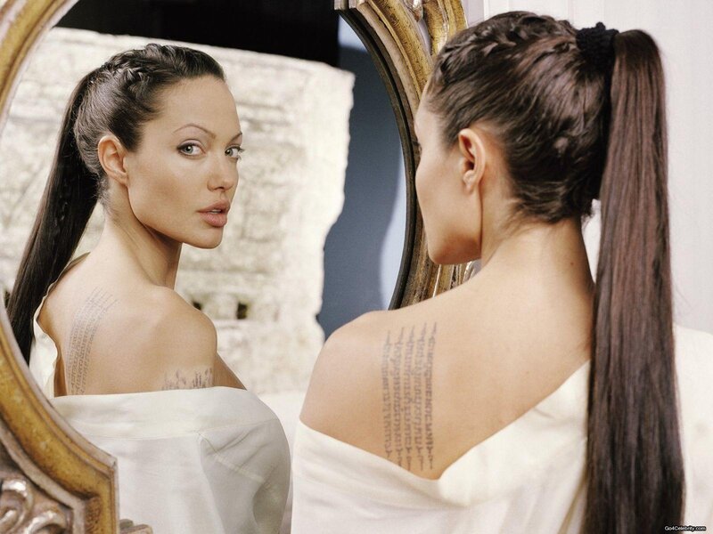 Woman with Tattoo — White