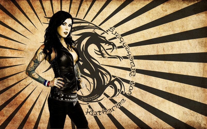 woman with tattoos and leather jacket