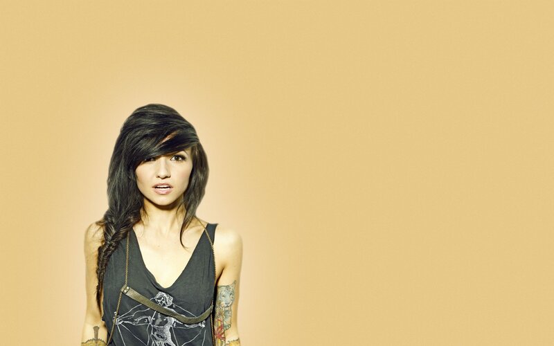 Woman with Tattoos — Beige, Neutral, Photograph, Braided Hair
