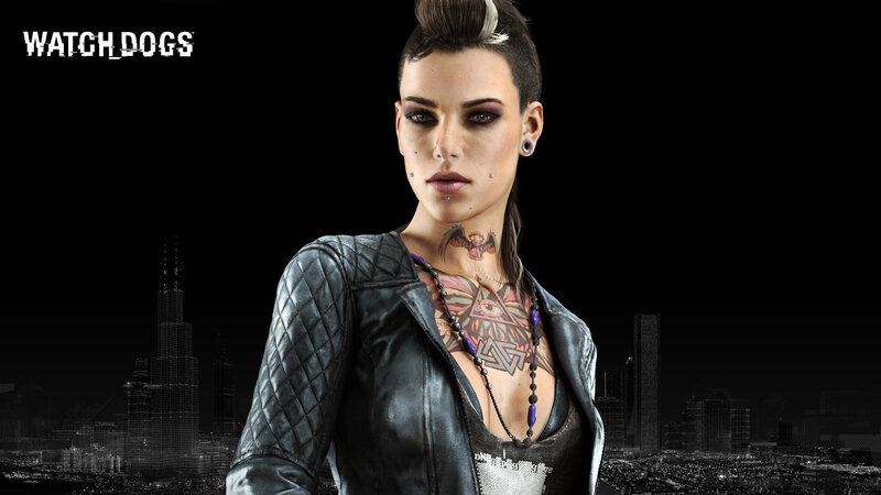 Woman with Tattoos — Black, Dark