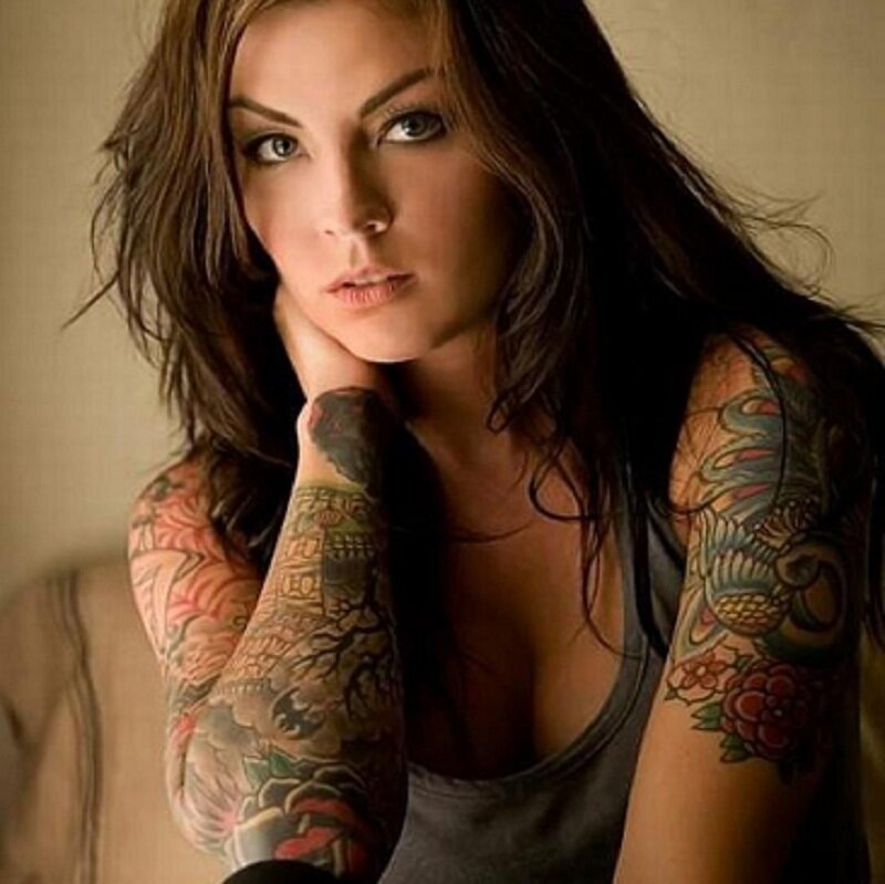 Woman with Tattoos — Brown