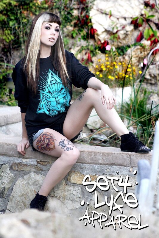woman with tattoos on steps