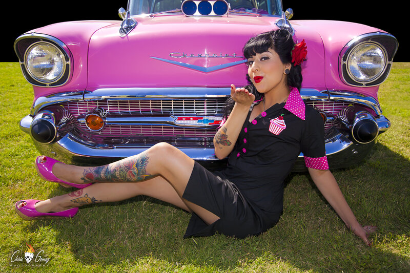 Woman with Tattoos — Pink, Playful
