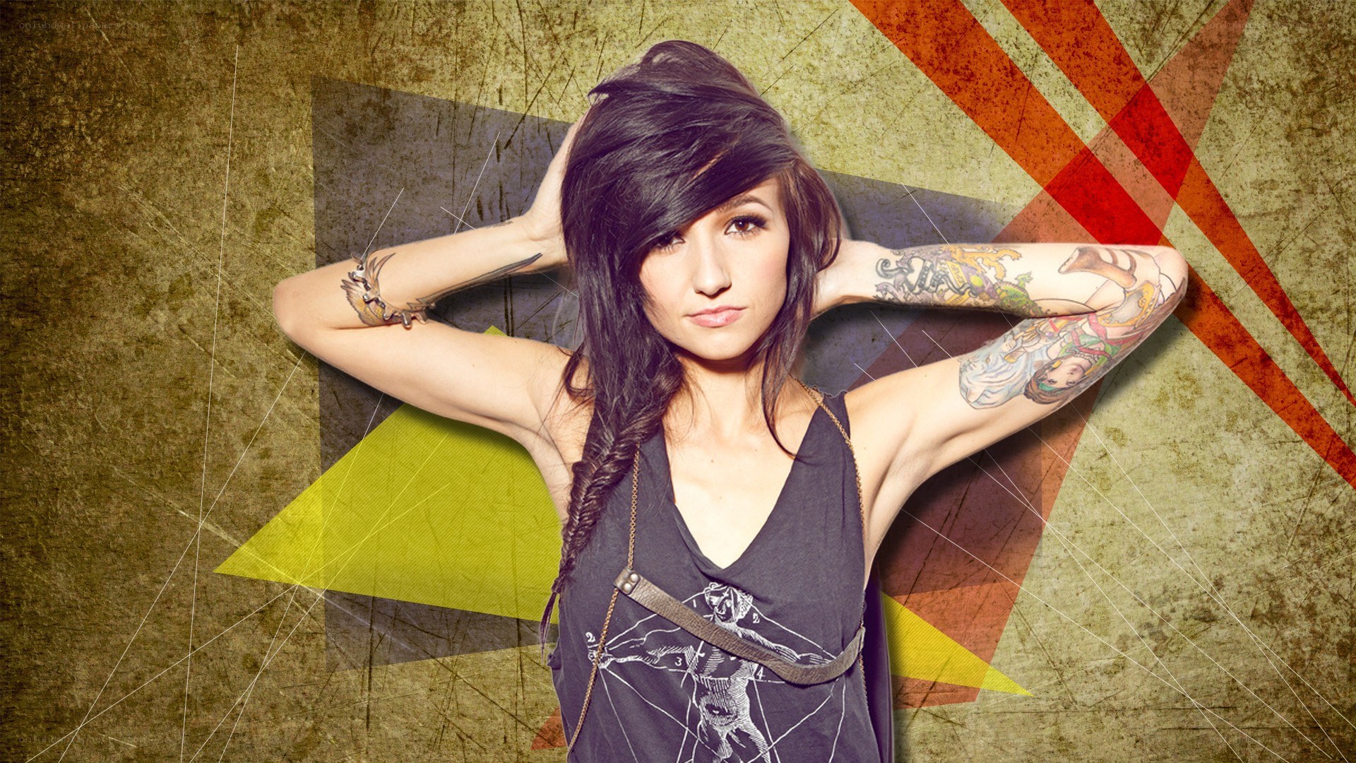 woman with tattoos posing