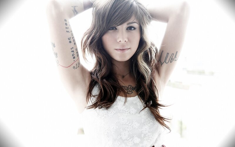 Woman with Tattoos — White, Calm