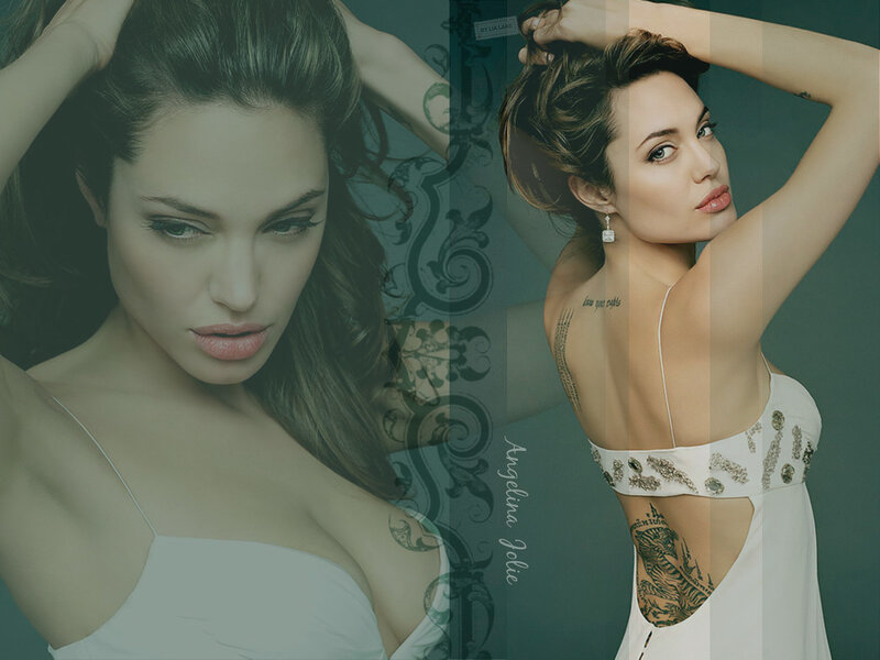 Woman with Tattoos — White, Dramatic, Photograph, White Dress