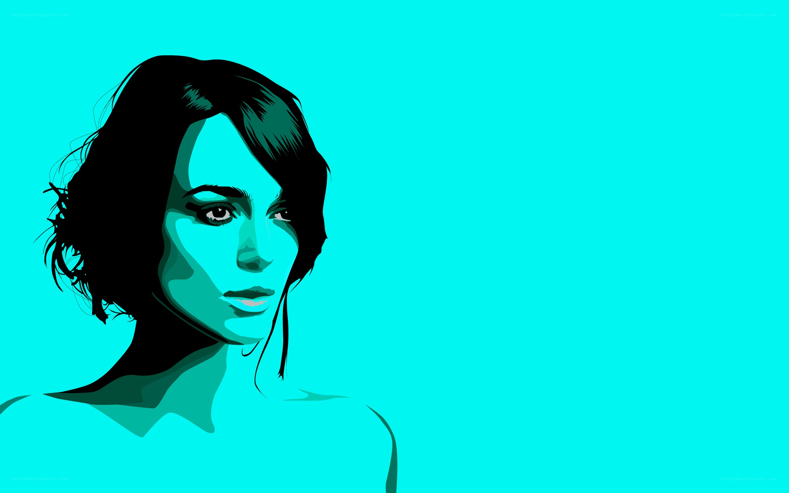 woman with teal lighting