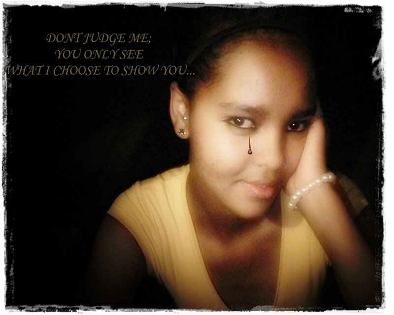 Woman with Tear — Black, Dramatic
