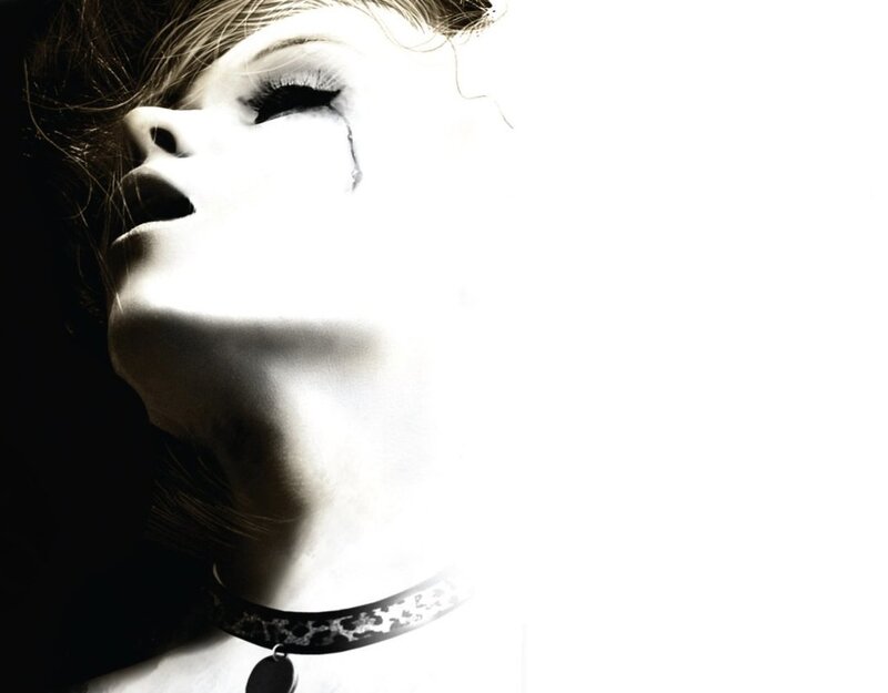 Woman with Tear — Black