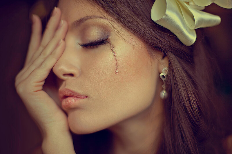 Woman with Tear — Brown