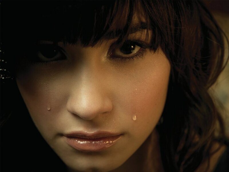 Woman with Tears on Face — Brown