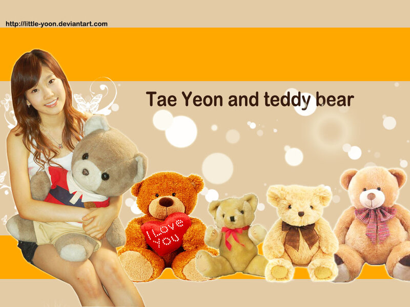 Woman with Teddy Bears — Orange