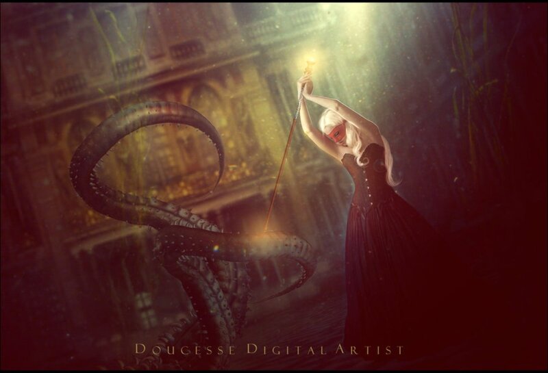 Woman with Tentacle Creature