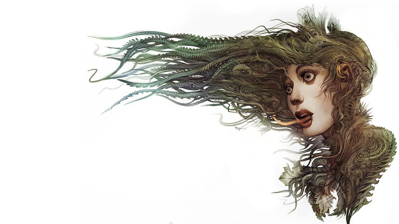 Woman with Tentacle Hair
