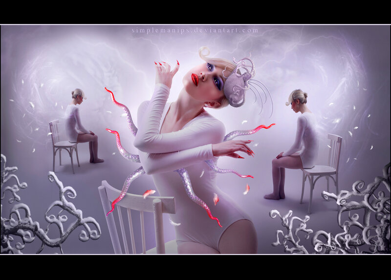 Woman with Tentacles — Purple