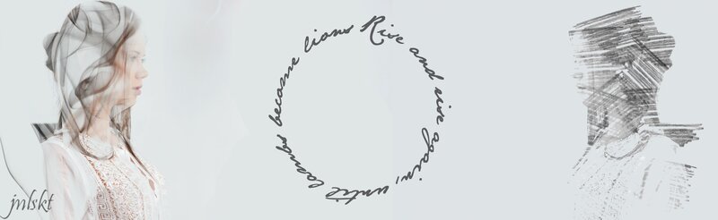 woman with text circle