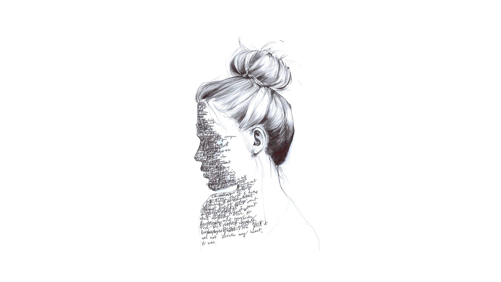 woman with text face