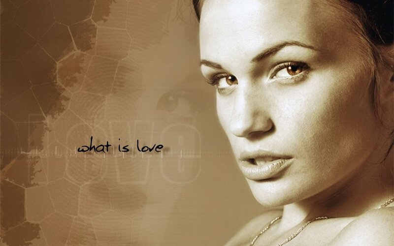 woman with text what is love
