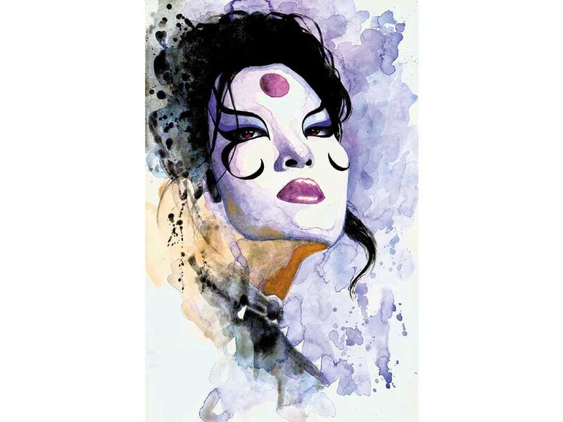 Woman with Theatrical Makeup — Purple